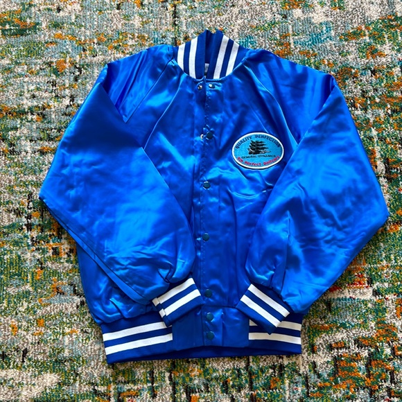Win Wear Other - 💎RARE💎True Vintage General Dynamics Varsity Satin Jacket, Size Large